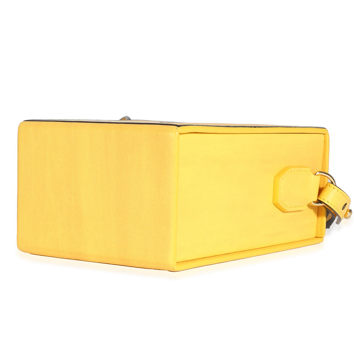 Yellow Vitello Fluffy Logo Vertical Box Bag