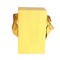 Yellow Vitello Fluffy Logo Vertical Box Bag