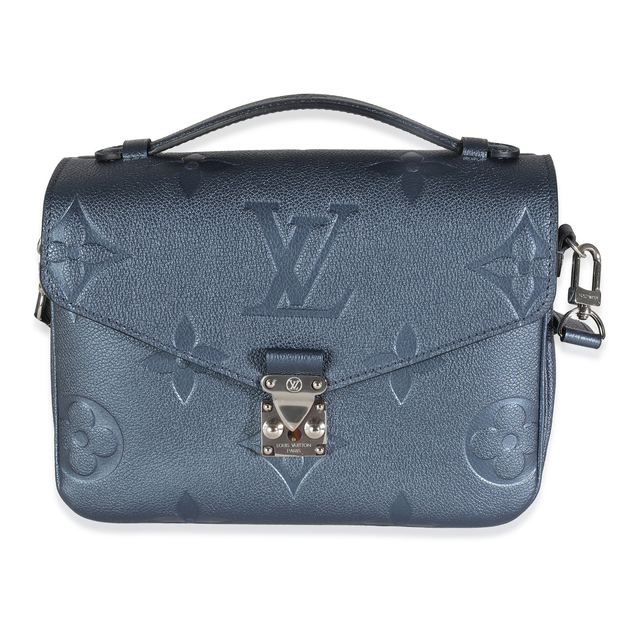 Louis Vuitton Metallic Navy Giant Monogram Empreinte Pochette