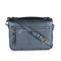 Metallic Navy Giant Monogram Empreinte Pochette Métis