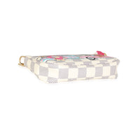 Vivienne Christmas Damier Azur Canvas Mini Pochette Accessoires