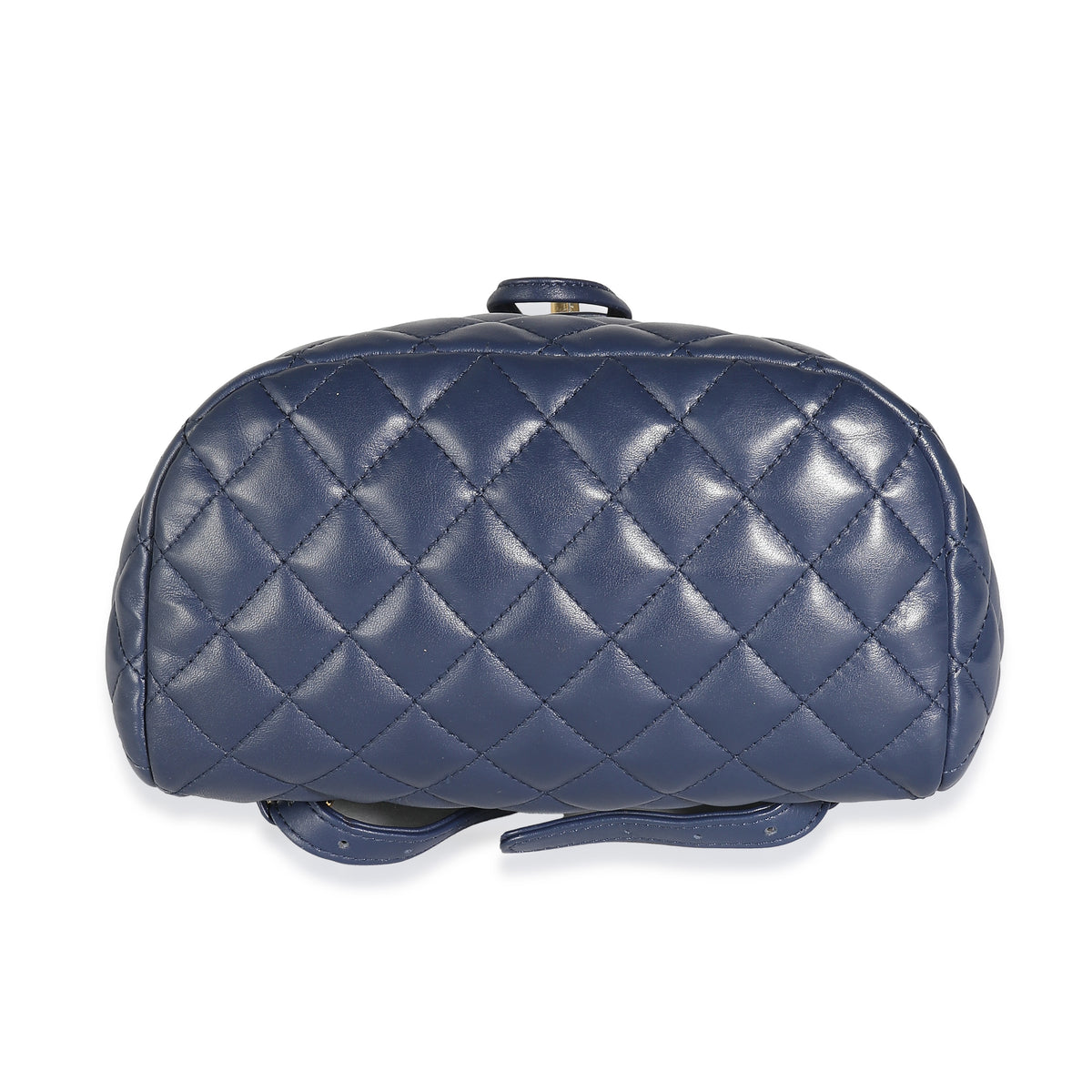 Chanel Navy Quilted Lambskin Small Urban Spirit Backpack Handbag clasp