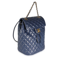 Chanel Navy Quilted Lambskin Small Urban Spirit Backpack Handbag pv