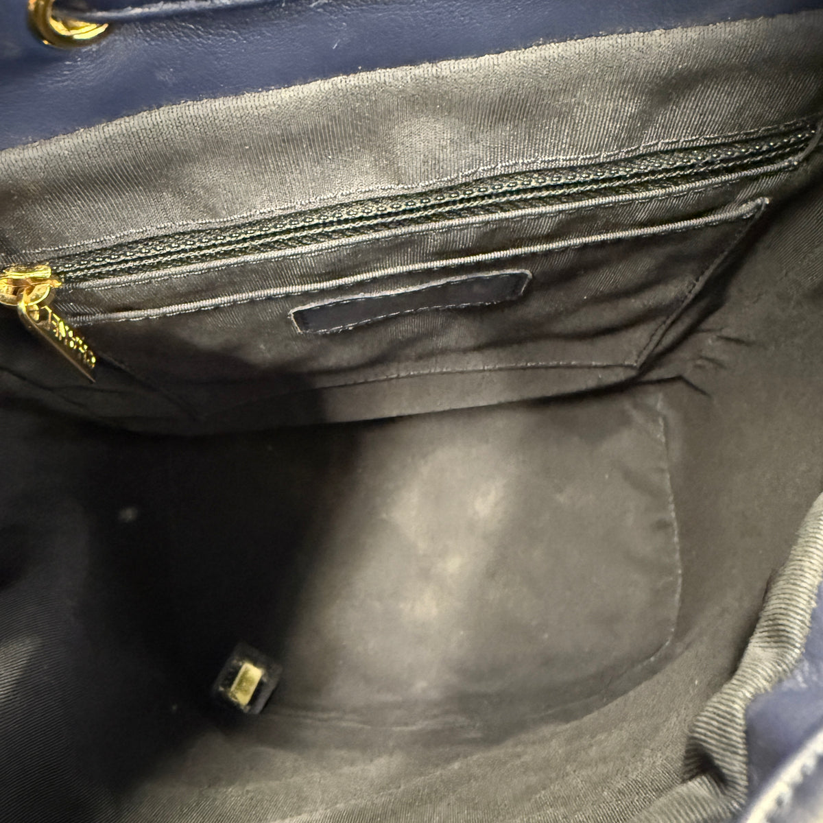 Navy Quilted Lambskin Small Urban Spirit Backpack