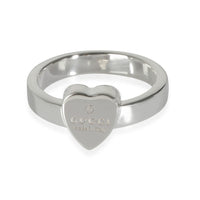 Gucci Trademark Heart Fashion Ring in  Sterling Silver