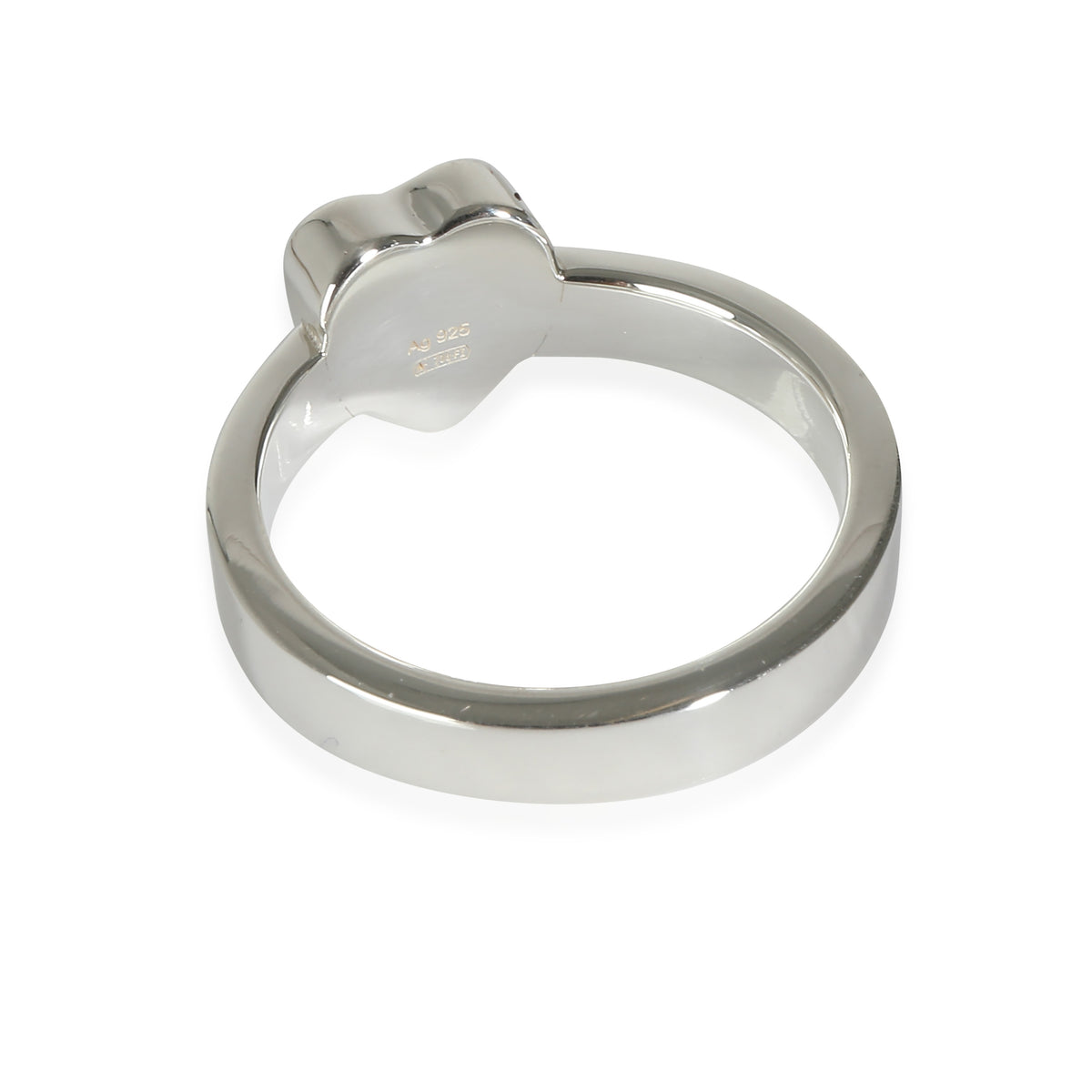 Gucci Trademark Heart Fashion Ring in  Sterling Silver