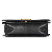 Black Calfskin Caviar In The Mix Chevron Old Medium Boy Bag