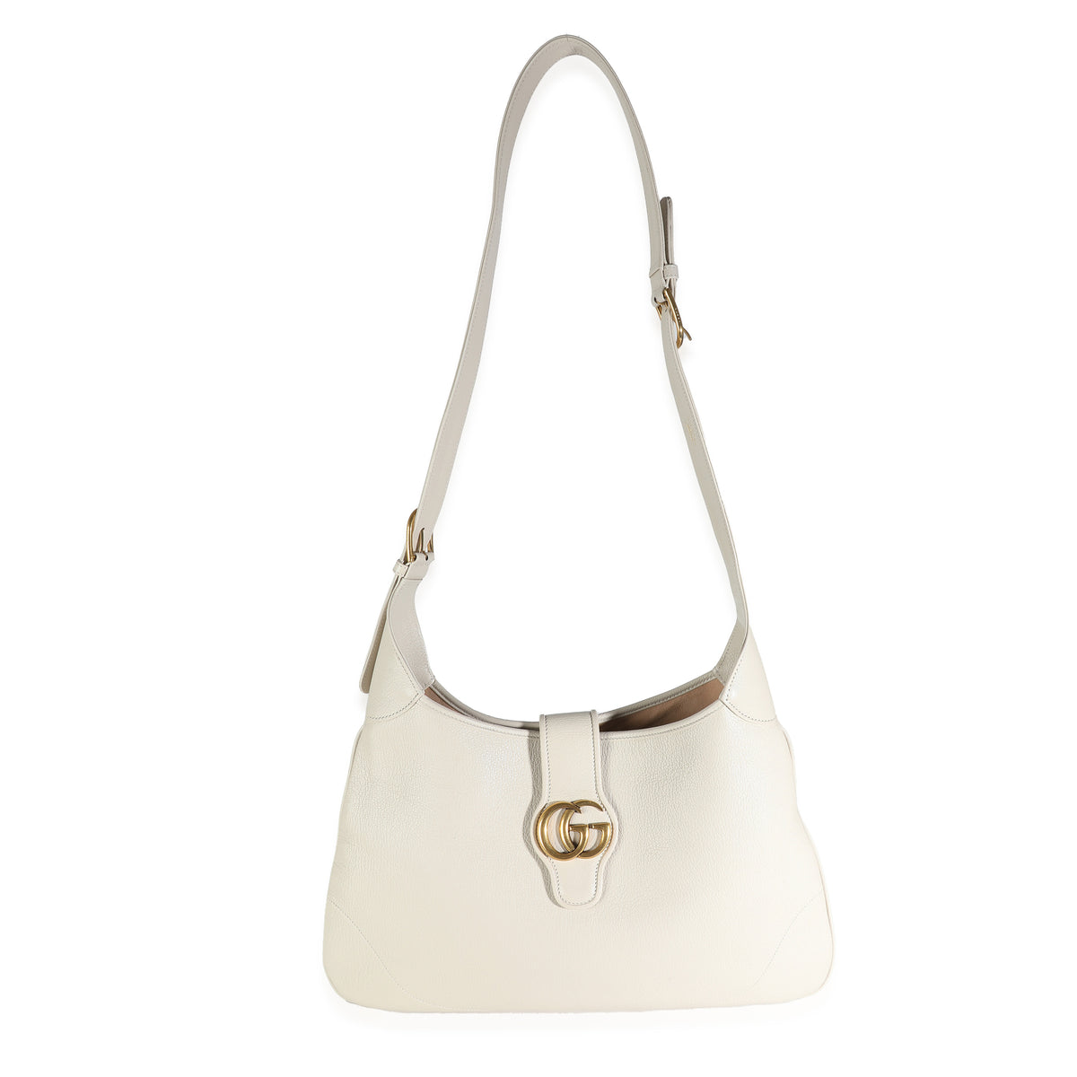 White Leather Large Aphrodite Hobo