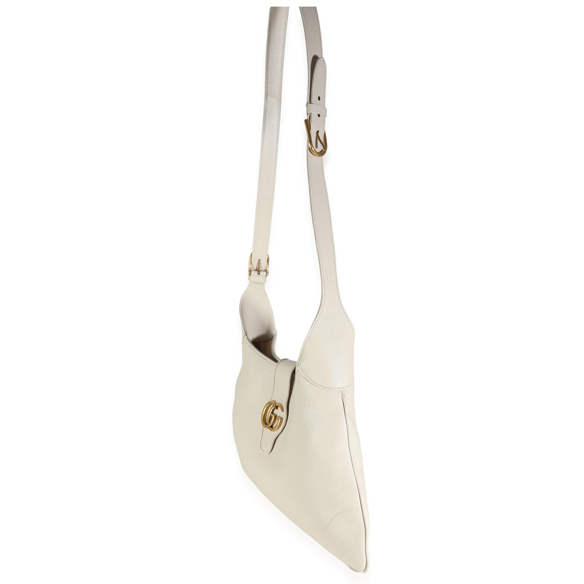 White Leather Large Aphrodite Hobo