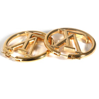 Louis Vuitton Louise Gold Hoop Earrings