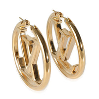 Louis Vuitton Louise Gold Hoop Earrings