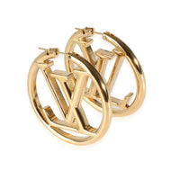 Louis Vuitton Louise Gold Hoop Earrings