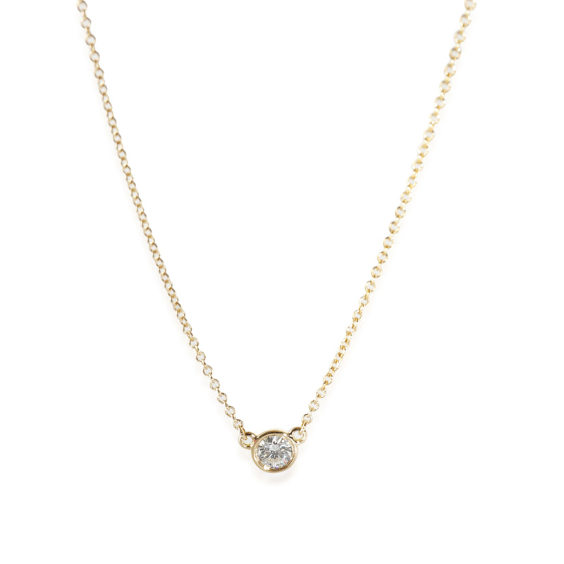 Tiffany & Co. Elsa Peretti Fashion Necklace in 18k Yellow Gold 0.14 CTW