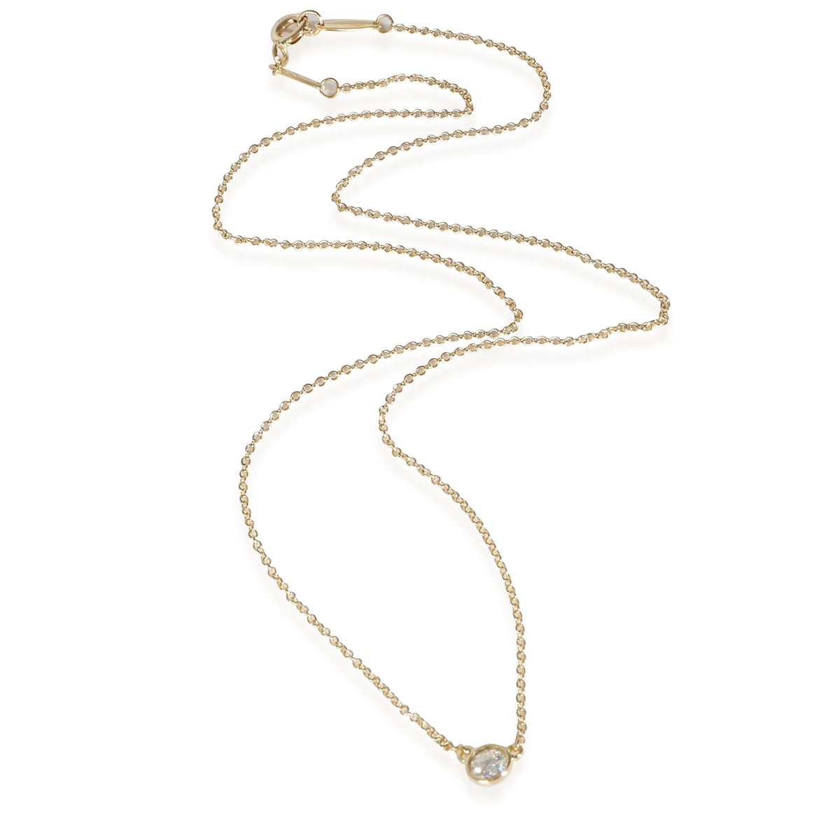 Elsa Peretti Fashion Necklace in 18k Yellow Gold 0.14 CTW