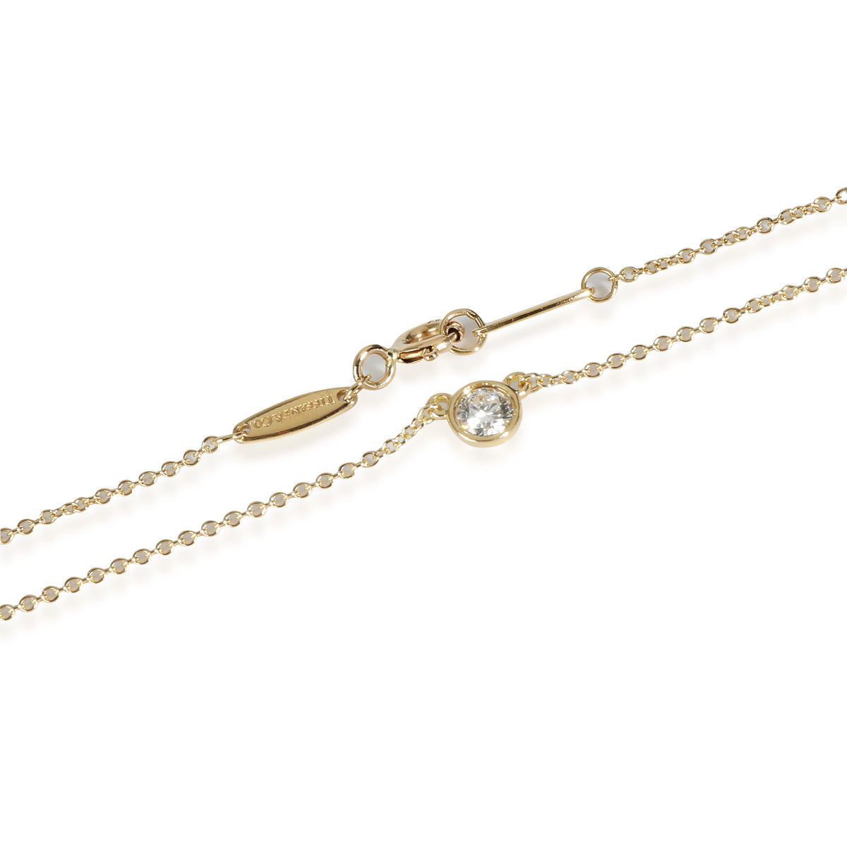 Elsa Peretti Fashion Necklace in 18k Yellow Gold 0.14 CTW