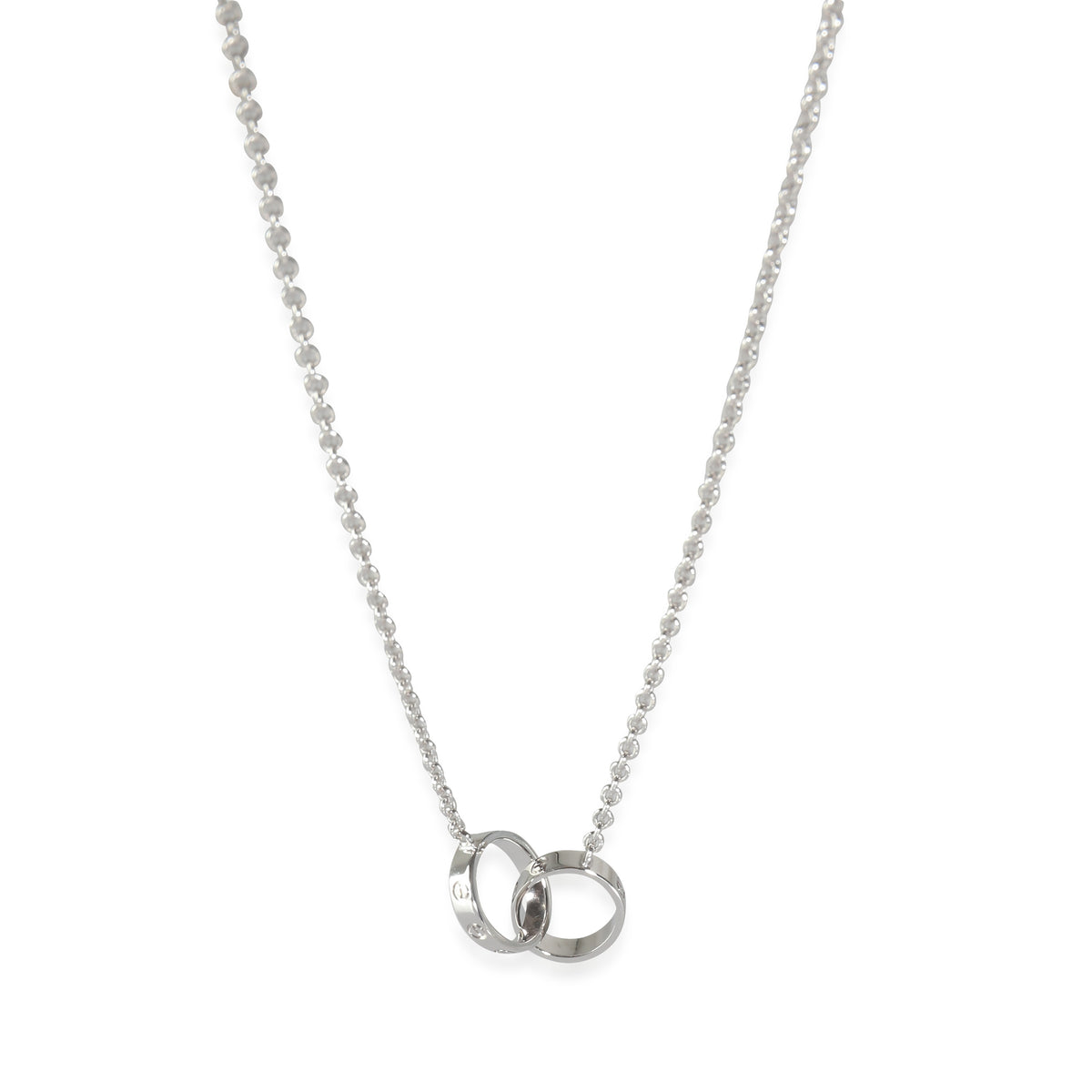 Love Fashion Necklace in 18k White Gold