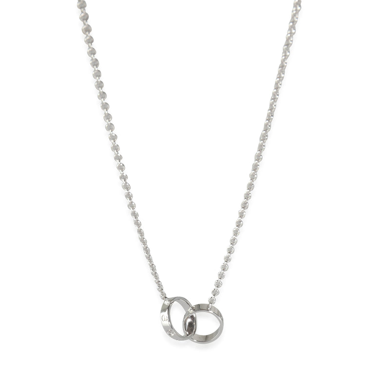 Love Fashion Necklace in 18k White Gold