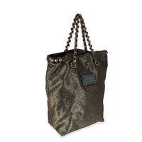 Metallic Gold Jacquard Double Jeu Tote