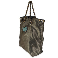 Metallic Gold Jacquard Double Jeu Tote