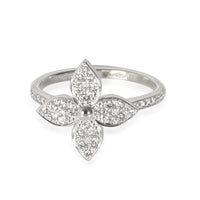 Star Blossom Ring in 18K White Gold 0.3 CTW