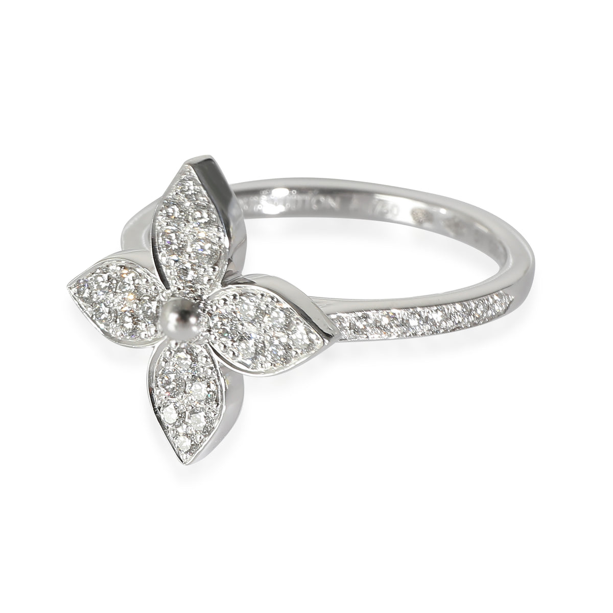 Star Blossom Ring in 18K White Gold 0.3 CTW