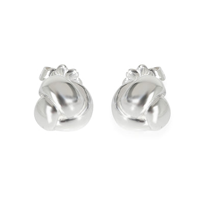 Vintage Knot Stud Earring in  Sterling Silver