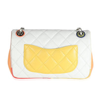 Chanel 17C White Multicolor Quilted Lambskin Small Cuba Color Flap Bag