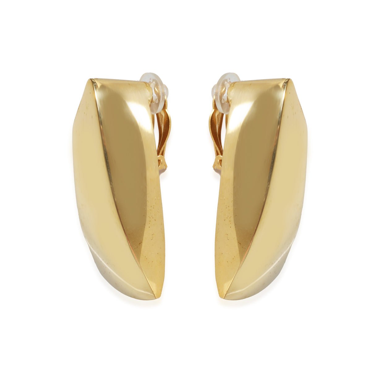 Saint Laurent Comet Triangle Clip On  Earring in  Base Metal fv