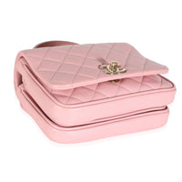 Pink Quilted Lambskin Mini Citizen Chic Flap Bag