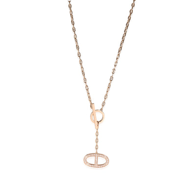 Chaine dancre Fashion Necklace in 18k Rose Gold 0.3 CTW