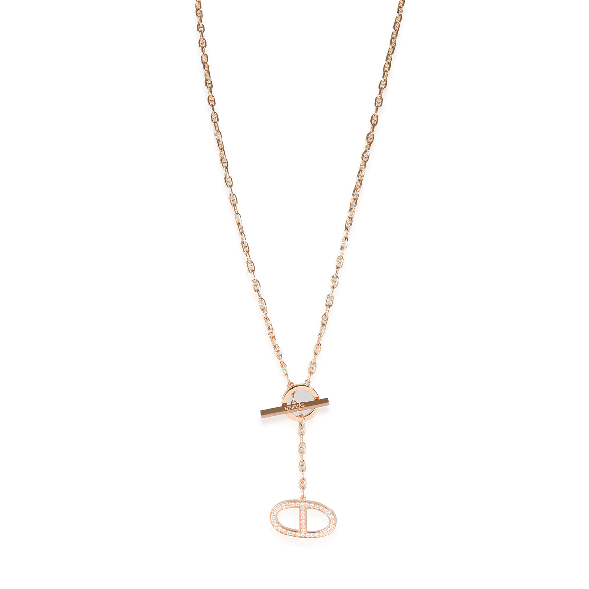 Chaine dancre Fashion Necklace in 18k Rose Gold 0.3 CTW