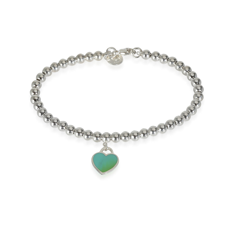 Return to Tiffany Blue Heart Tag Bracelet in  Sterling Silver