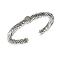 Cable Classic Bracelet in 18k White Gold/Sterling Silver 0.22 CTW