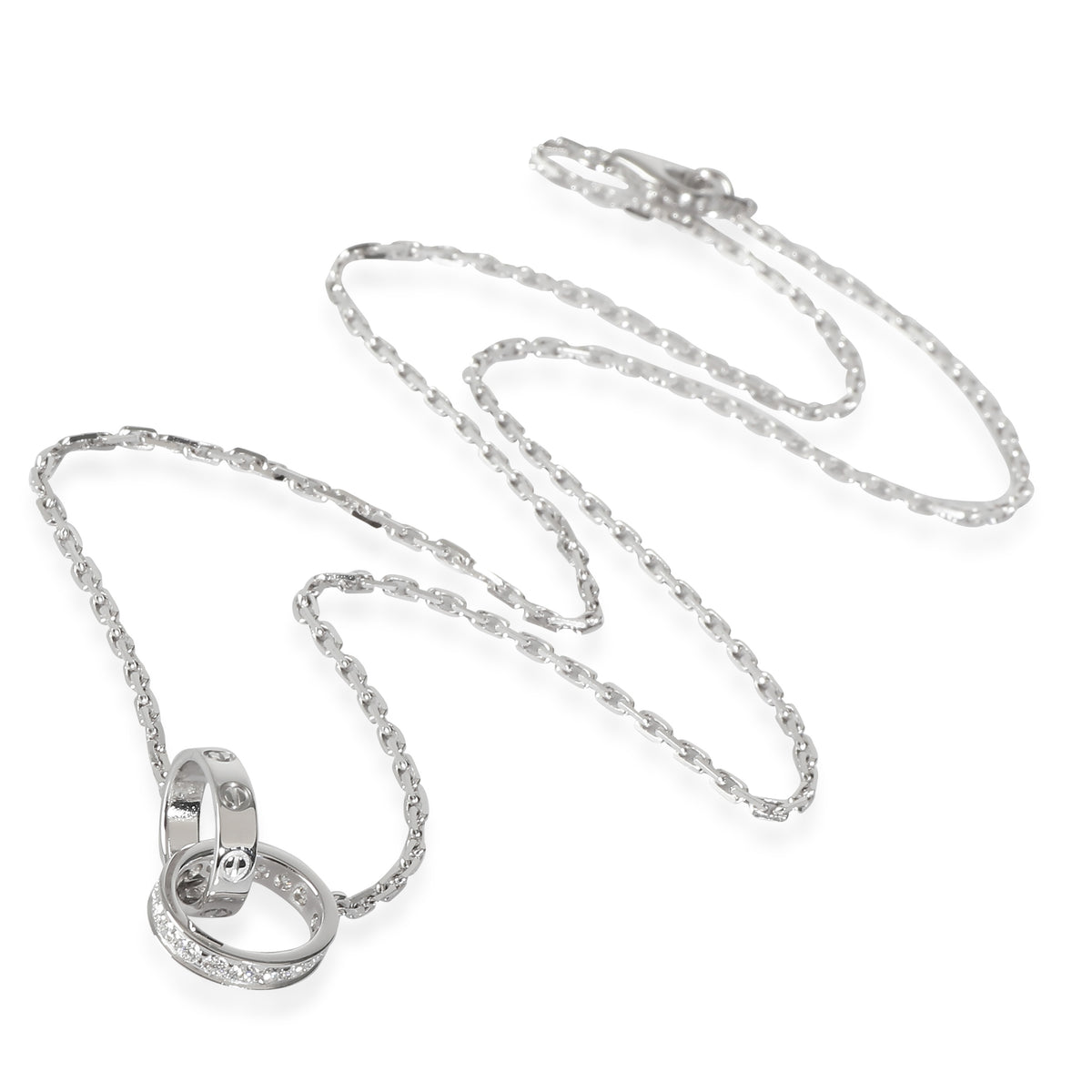 Love Necklace, Diamonds (White Gold)