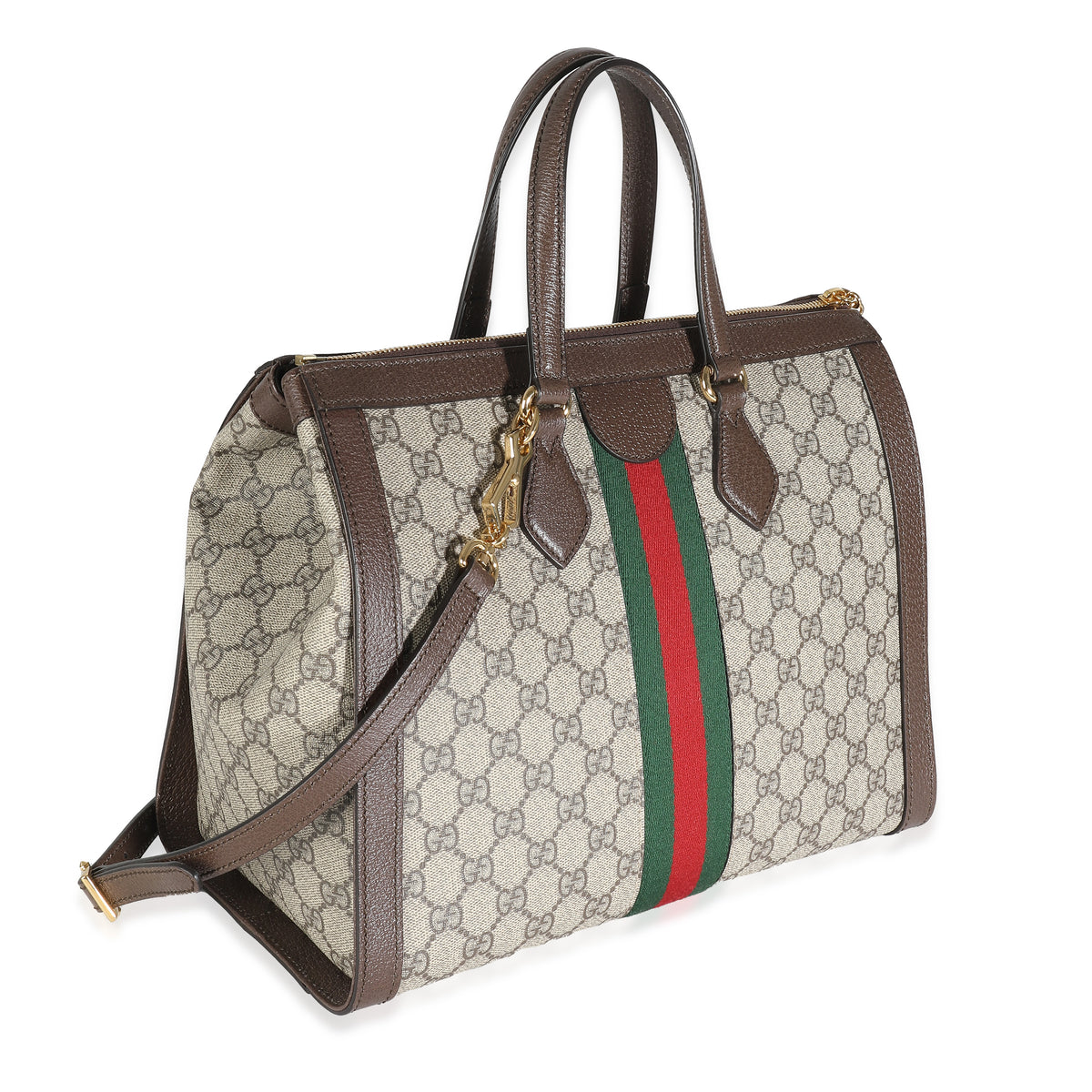 Gucci Beige GG Supreme Medium Ophidia Tote Bag