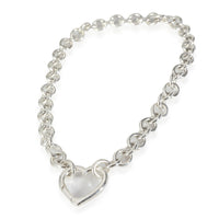 Heart Clasp Necklace in Sterling Silver