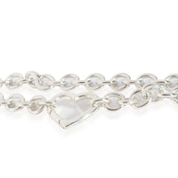 Heart Clasp Necklace in Sterling Silver