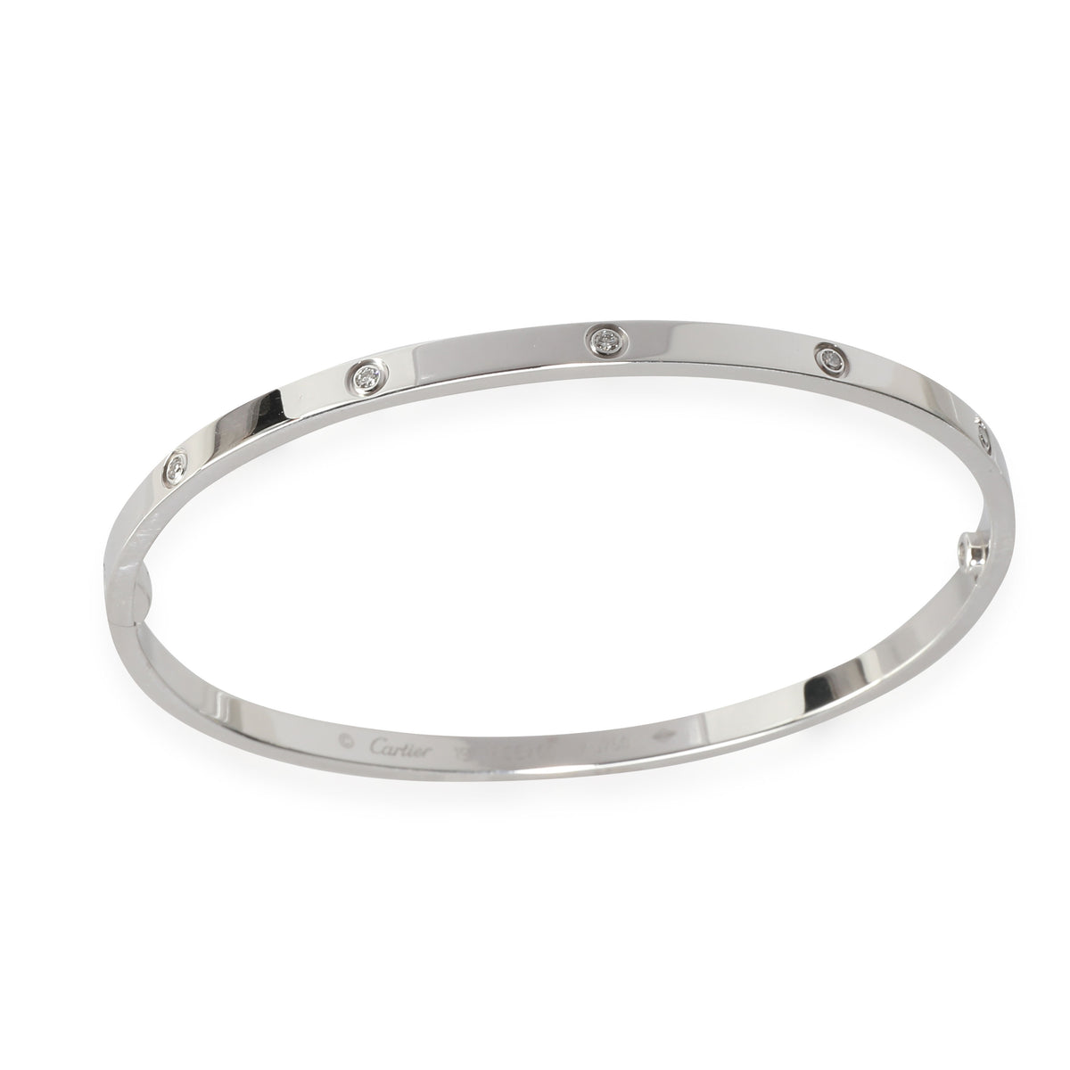 Love Bracelet, Small Model, 10 Diamonds (White Gold)