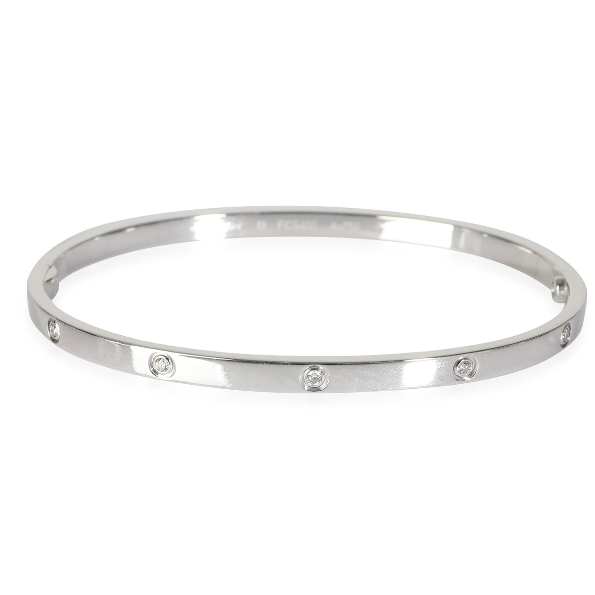 Love Bracelet, Small Model, 10 Diamonds (White Gold)