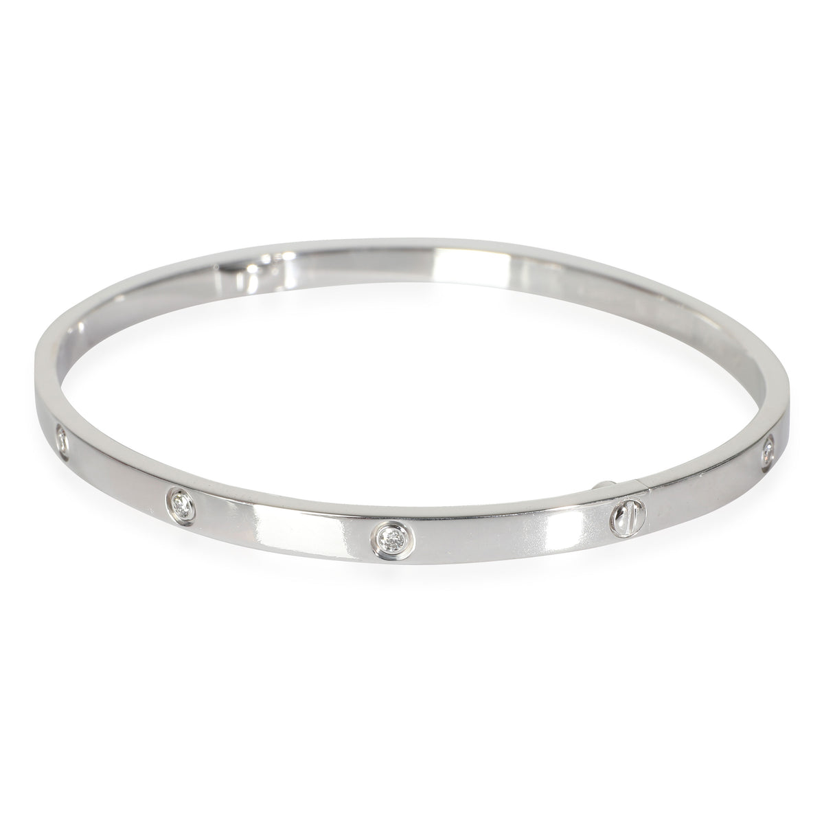 Love Bracelet, Small Model, 10 Diamonds (White Gold)