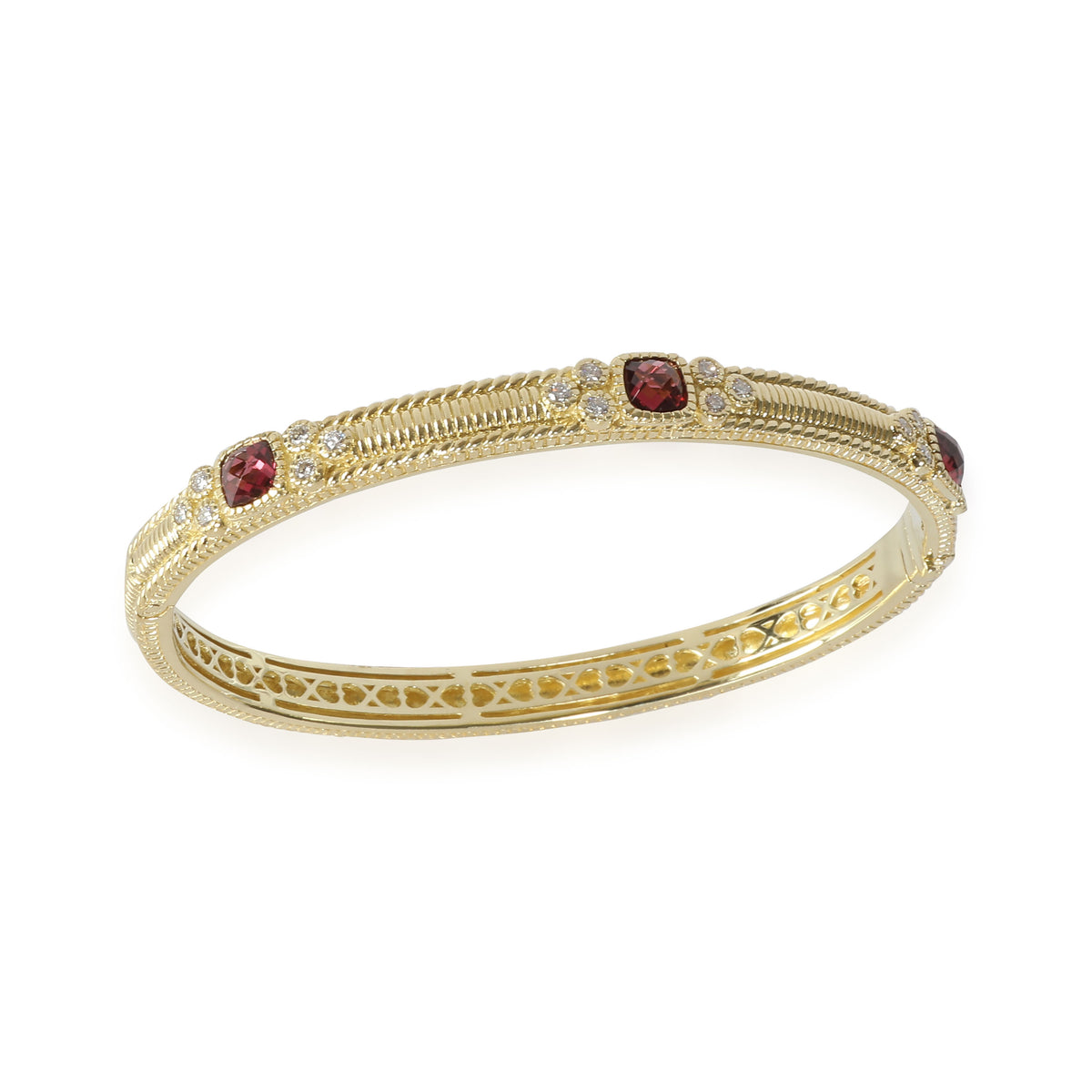 La Petite Tourmaline Diamond Bangle in 18k Yellow Gold 0.3 CTW