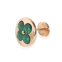 Color Blossom Malachite Earrings in 18k Rose Gold