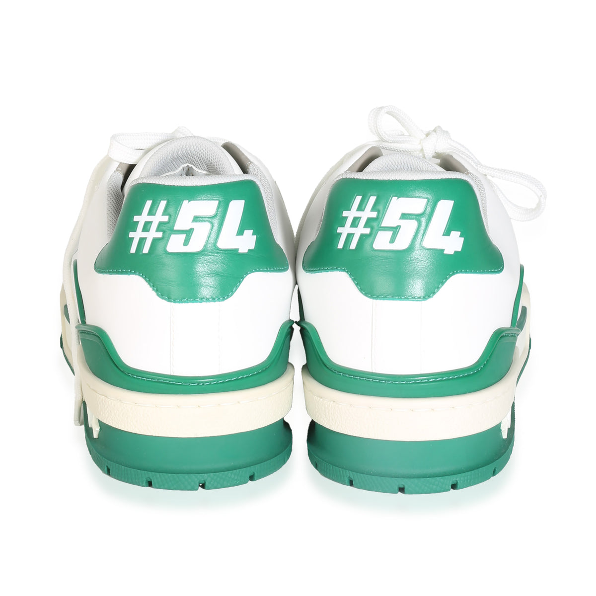 Green White Leather LV Trainer Sneaker 6