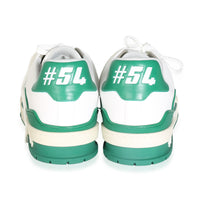 Green White Leather LV Trainer Sneaker 6