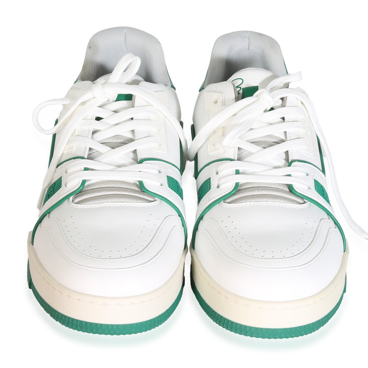 Green White Leather LV Trainer Sneaker 6