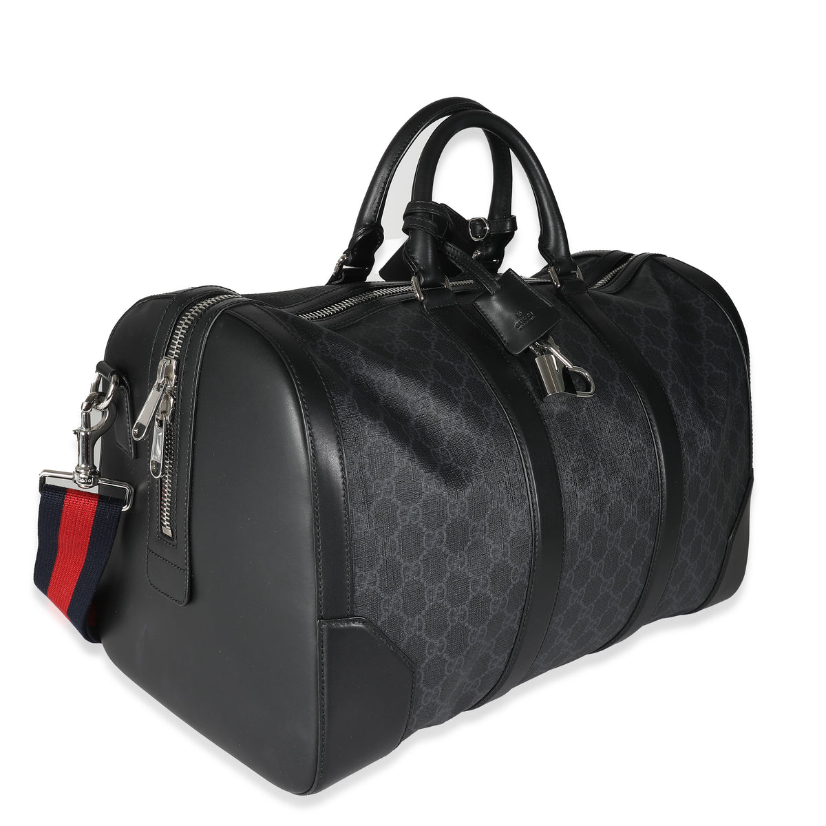 Black GG Supreme Canvas Medium Carry On Duffle