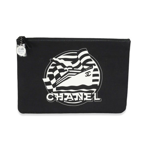 Chanel Black Canvas La Pausa Pouch
