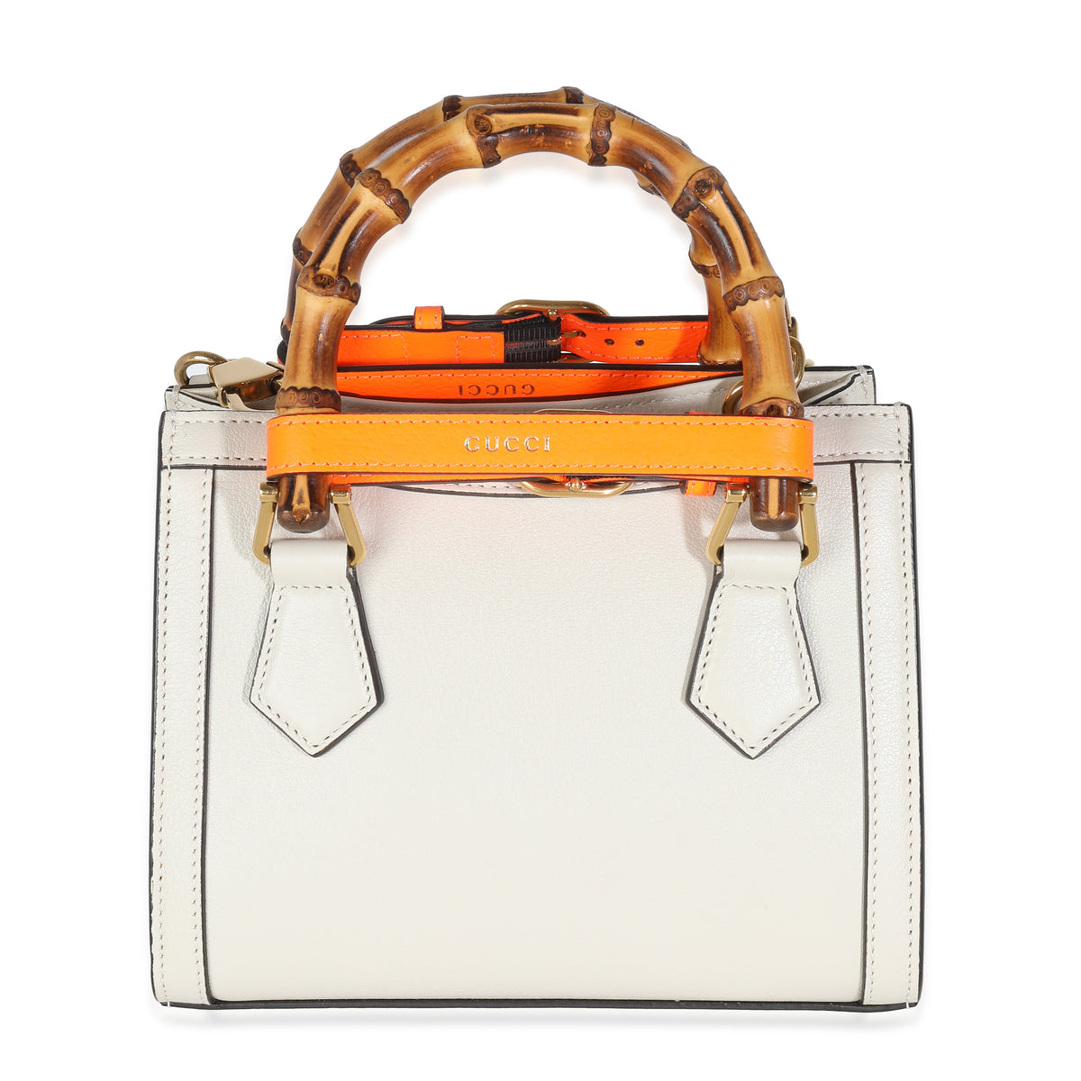 Mystic White Wonka Grain Calfskin Mini Diana Tote