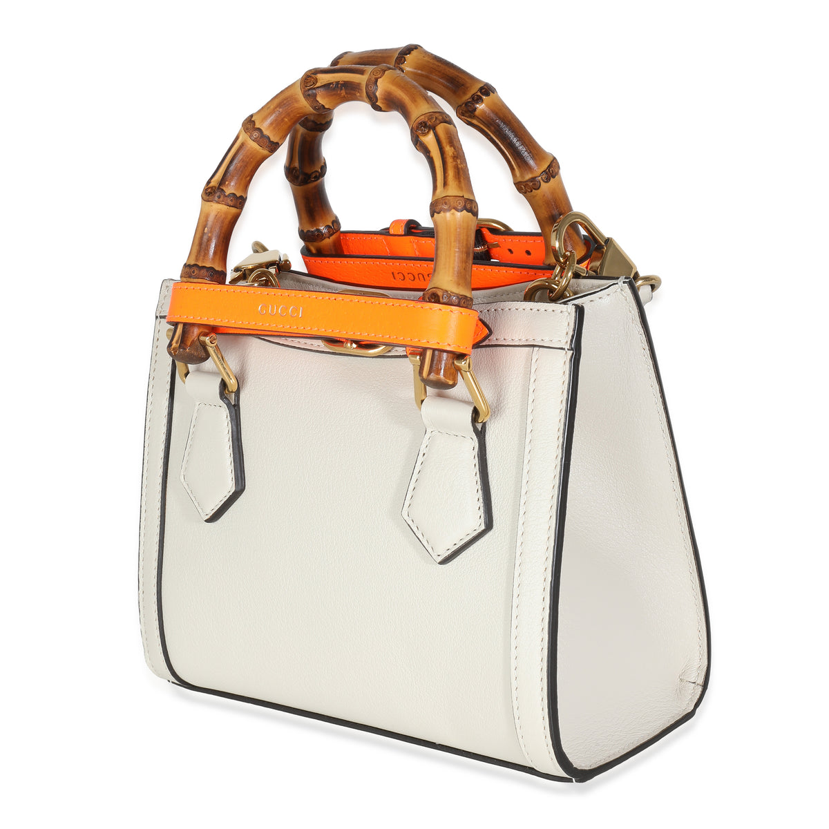 Mystic White Wonka Grain Calfskin Mini Diana Tote