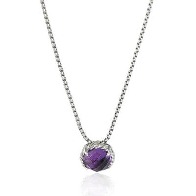 Chatelaine Amethyst Pendant in  Sterling Silver